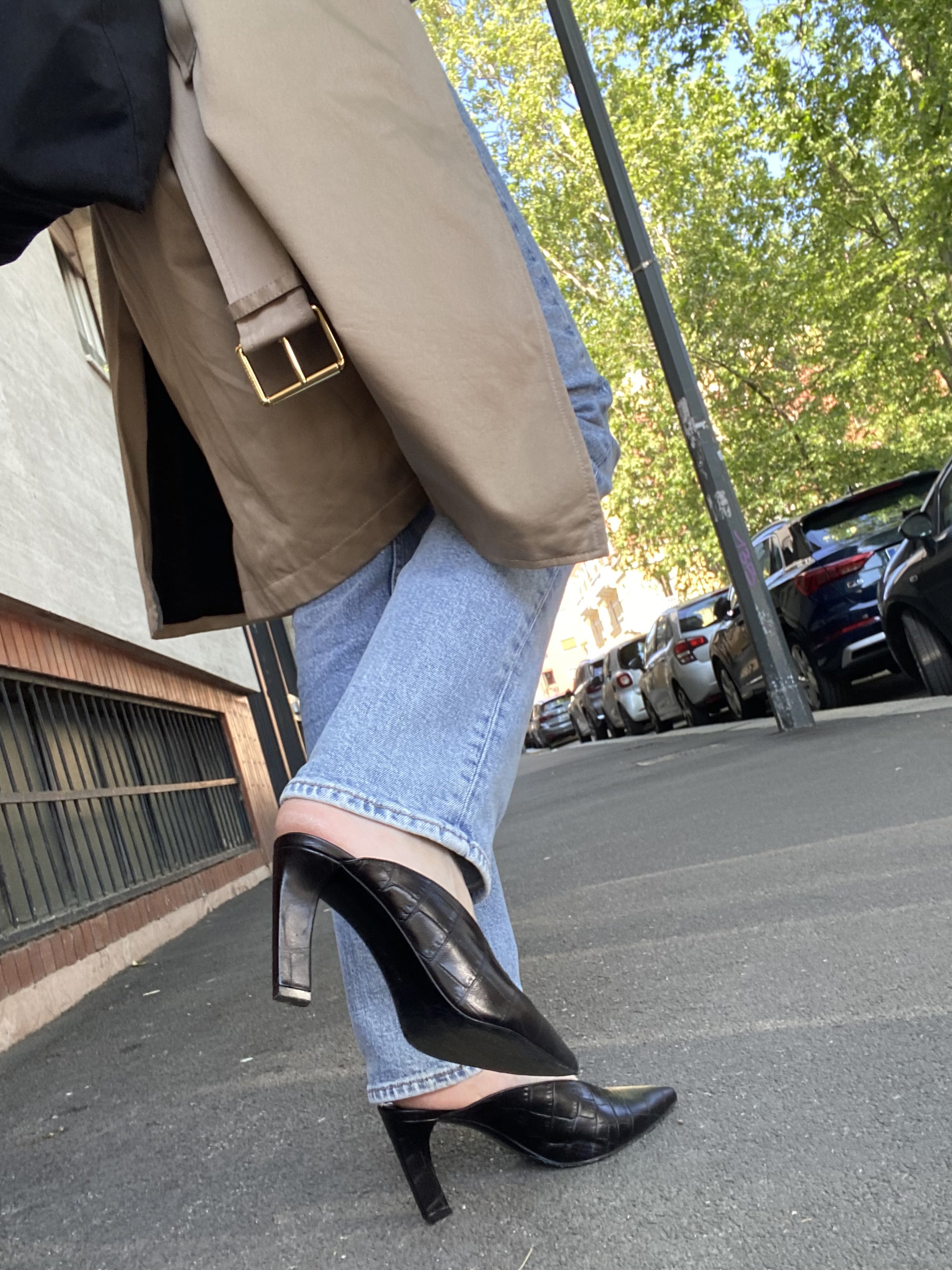 Blixa Black Alligatore Mule | Made in Italy | En Talons