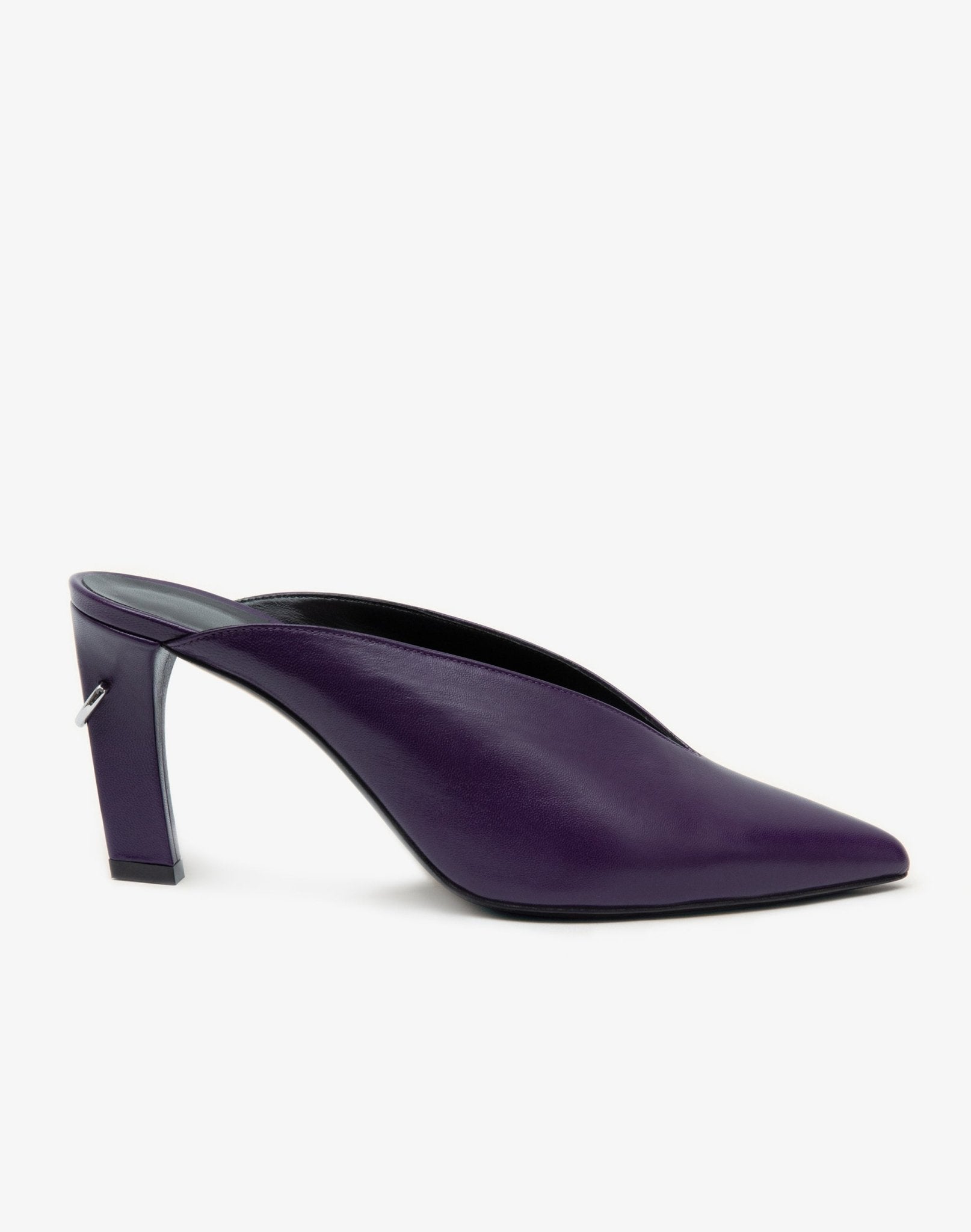Blixa Purple Mule With Mismatched Heels | En Talons