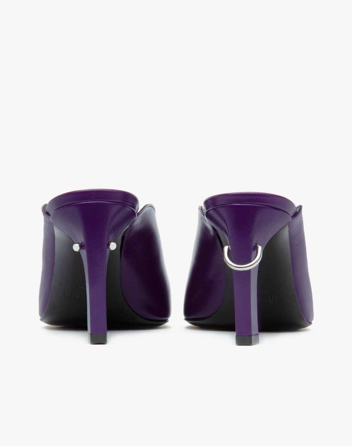 Blixa Purple Mule With Mismatched Pierced Heels - En Talons