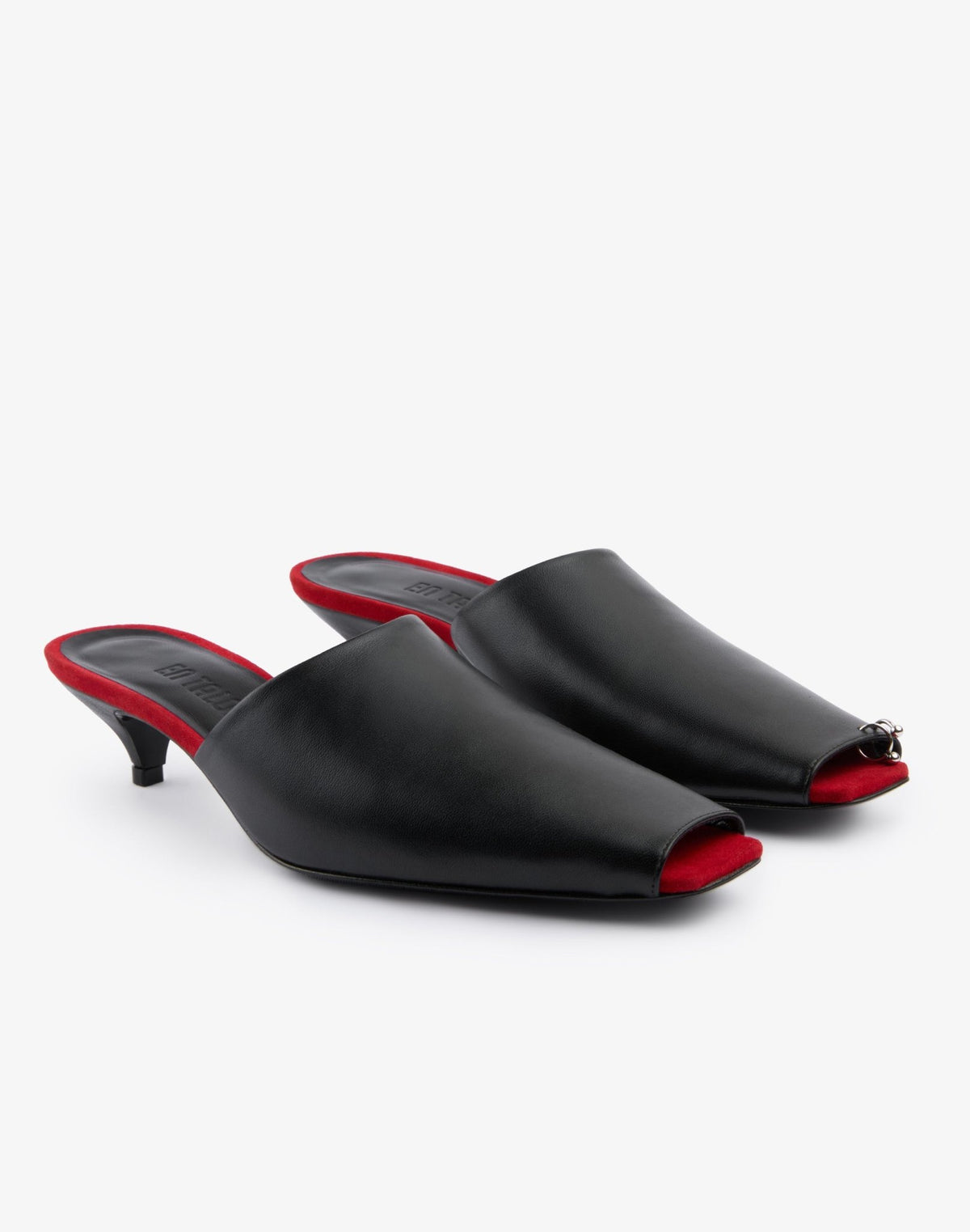 Lou Black Mule With Piercing Hardware - En Talons
